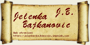 Jelenka Bajkanović vizit kartica
